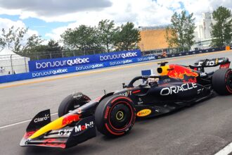 Max Verstappen au volant de sa RedBull au Grand Prix du Canada 2022, Photo Steeve Fortin