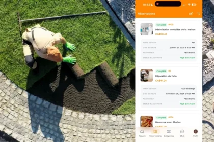 Application Aidiway – services à domicile au Québec, réservation et fournisseurs locaux.